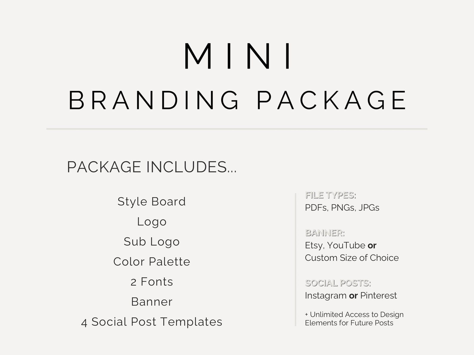 Custom Branding Kit With Logo & Style Board | Small Business Branding ...
