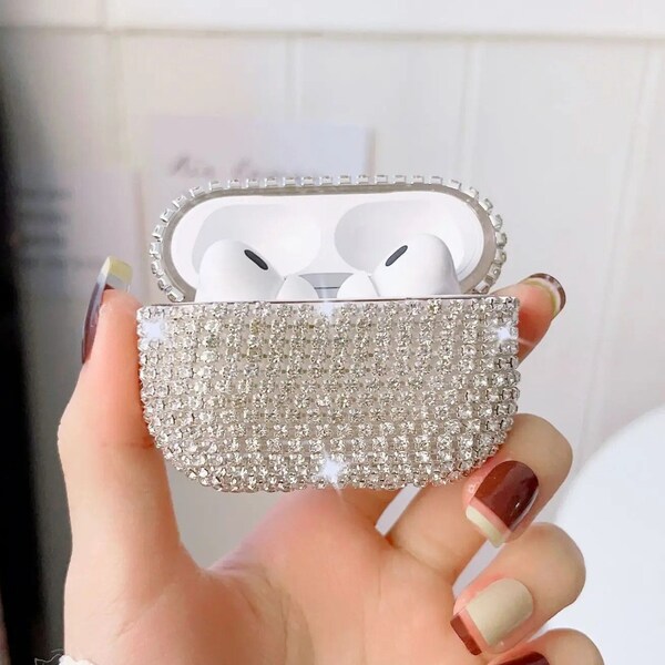 Quality Crystal AirPods Case Swarov Stones Gem Bling Shiny Sparkly Phone Cases Protective Cover Rhinestone