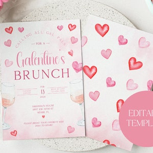 Galentine&#39;s Invitation, Valentine Invitation, Galentine Invite, Galentines Day, Galentine themed party, Calling All Gal Pals