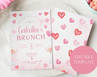 Galentine's Invitation, Valentine Invitation, Galentine Invite, Galentines Day, Galentine themed party, Calling All Gal Pals