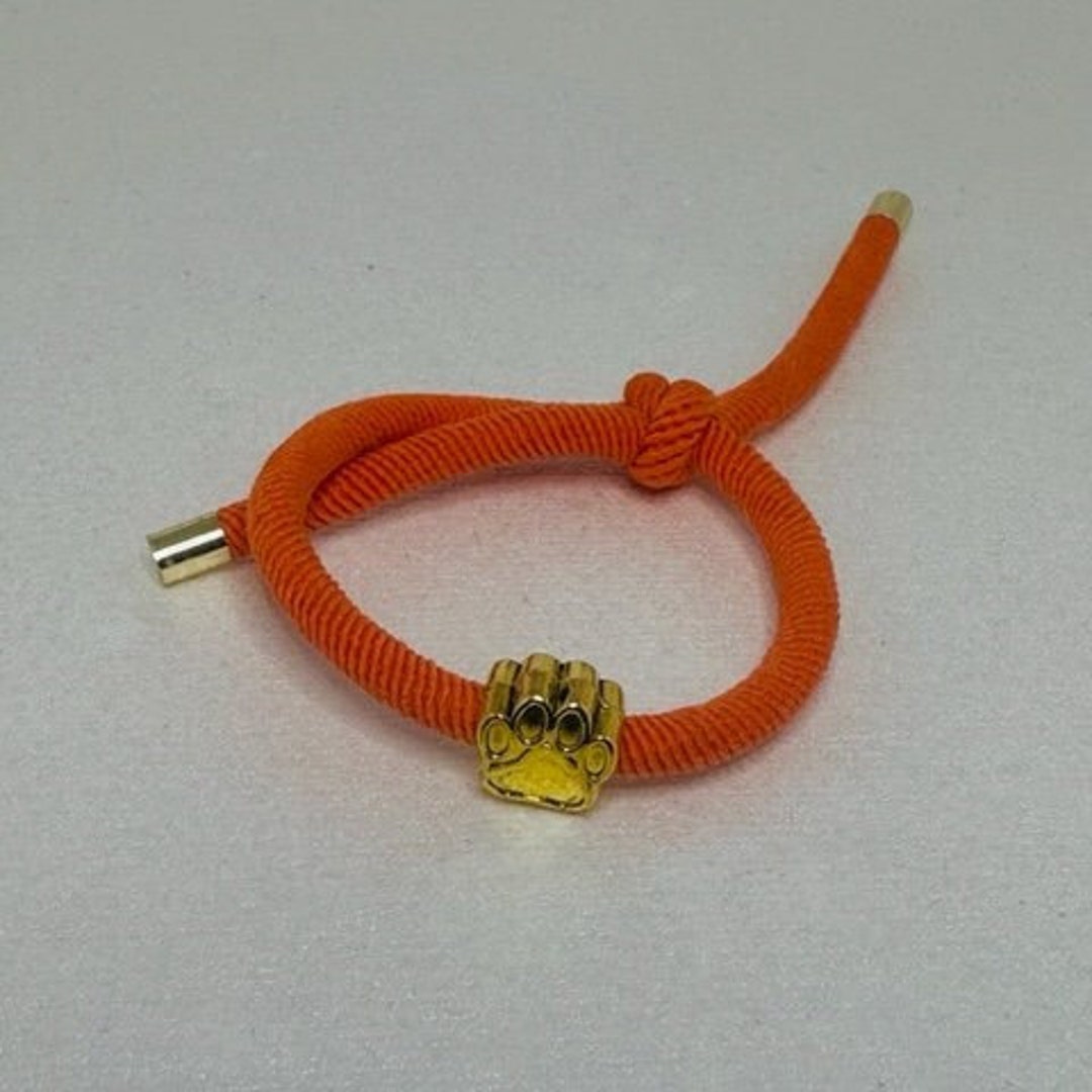 Paw Print Charm Stretch Fabric Bracelet Dog Mom Paw Print Etsy