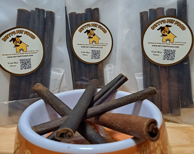 Premium Beef Collagen Dog Chew Sticks - Medium Thickness, USDA Beef, Collagen from Beef Corium