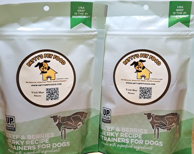 Beef & Berries Jerky Dog Treats – Human Grade, High Protein, Antioxidant Boost