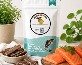 Wild-Caught Salmon Jerky Dog Treats – Human-Grade Grain-Free High-Protein Training Treats