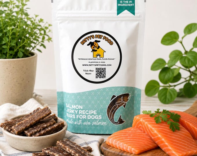Wild-Caught Salmon Jerky Dog Treats – Human-Grade Grain-Free High-Protein Training Treats