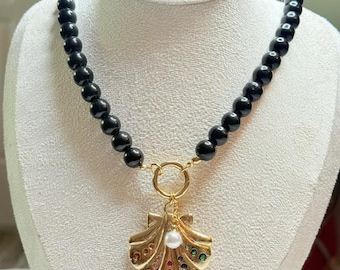 Tiger Eye Beaded Necklace, Handmade Boho Jewelry