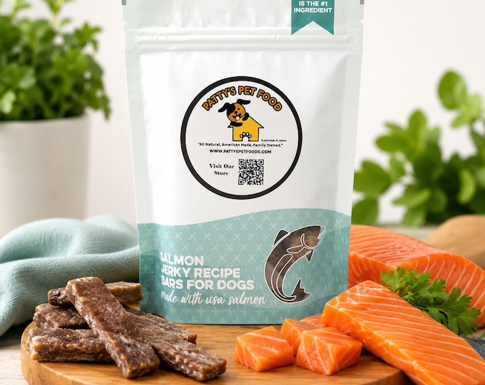 Wild-Caught Salmon Jerky Dog Treats – Human-Grade Grain-Free High-Protein Training Treats