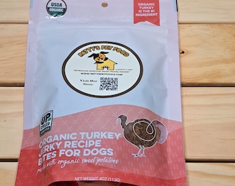 Organic Turkey and Sweet Potato Jerky Dog Treats | Humane Grade Dog Treats With Healthy All-Natural Ingredients