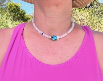 Handmade Beaded Beach Necklace – Ocean-Inspired Summer Jewelry for Women