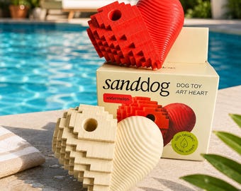Sanddog Heart Art Interactive Dog Chew Toy