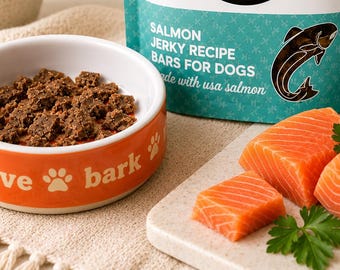 Wild-Caught Salmon Jerky Dog Treats – Human-Grade Grain-Free High-Protein Training Treats