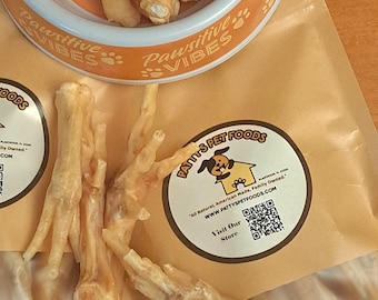 Dehydrated Chicken Feet Dog Treats – Collagen, Joint & Dental Support, Grain-Free
