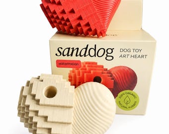 Sanddog Heart Art Interactive Dog Chew Toy
