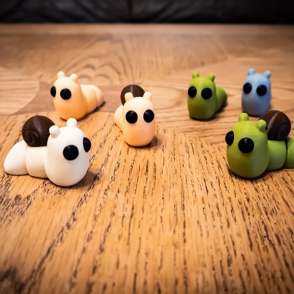 Tiny Snail Fidget Toy, Slug, Keychain