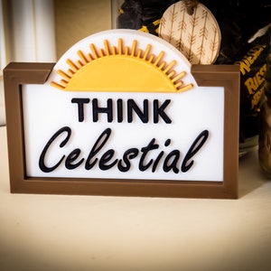Think Celestial Desk Sign, Desk Ornament