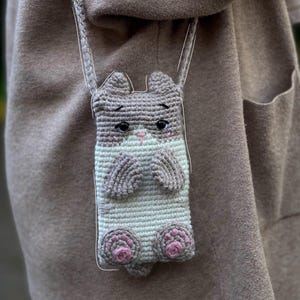 Phone Pouch Kitty Bag | easy crochet pattern | Beginner-friendly | english PDF | phone case bag | | cat case | cell phone bag | crochet