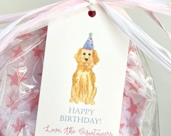 Birthday Gift Tag - Golden Retriever