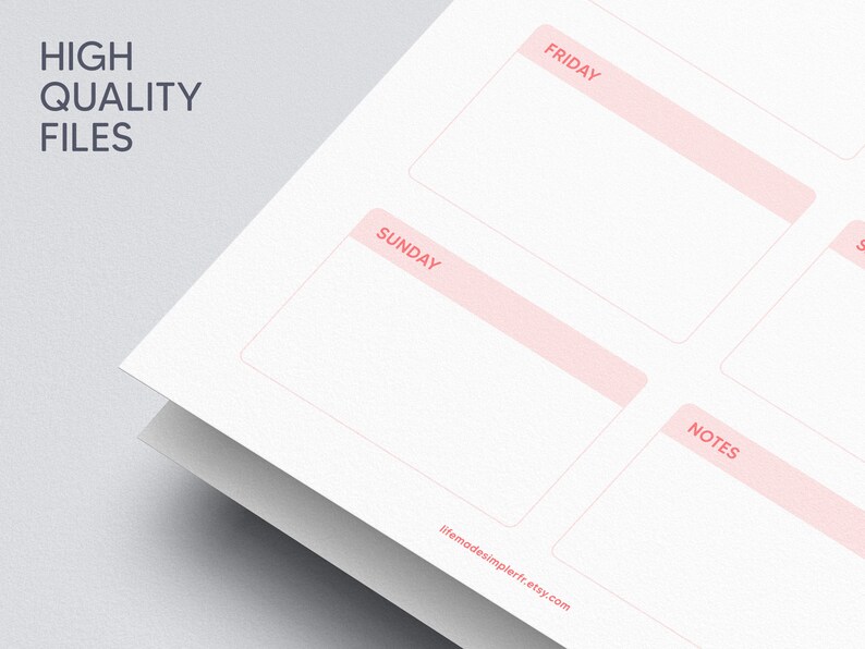 Weekly Heading Weekly Planner, Printable Planner, Colored Planner | Instant Download ...