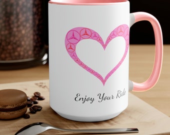 Mercedes Valentine&#39;s Kaffeetasse, Valentinsgeschenk für eine Frau, Valentinsgeschenk für Freundin.
