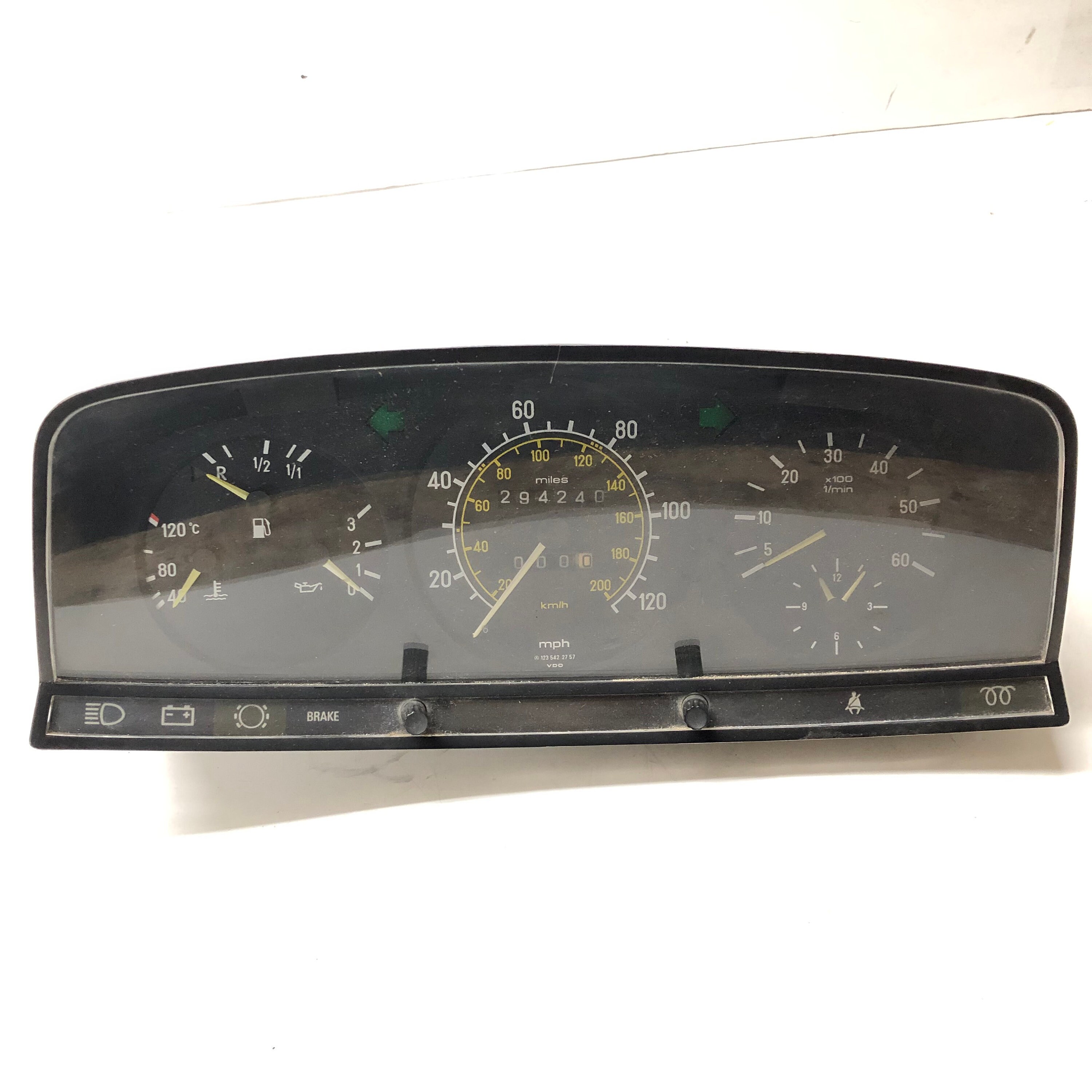 W123 Instrument Cluster Speedometer Tachometer Fuel Oil Etsy