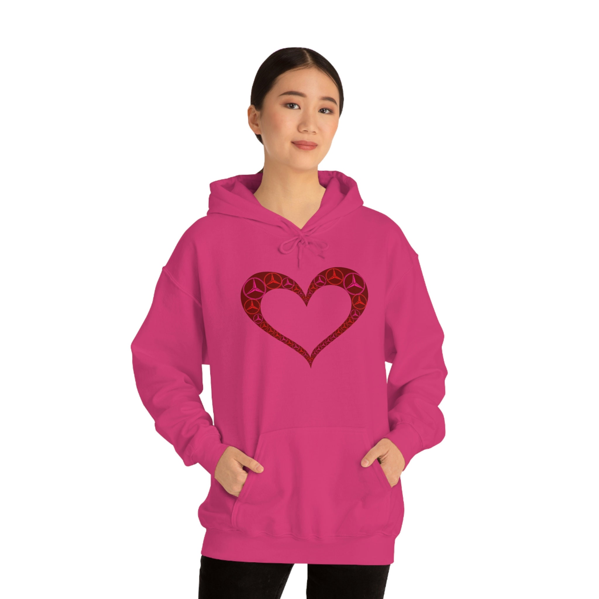 Mercedes-benz Valentines Heart Hoodie Sweatshirt Valentine's Gift ...