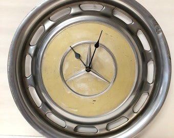 Mercedes Wall Clock ,gift for men, or women | W123, W126,W114/115,W108/109 | Classic Mercedes Wall Clock | Original Wheel Trim Ring