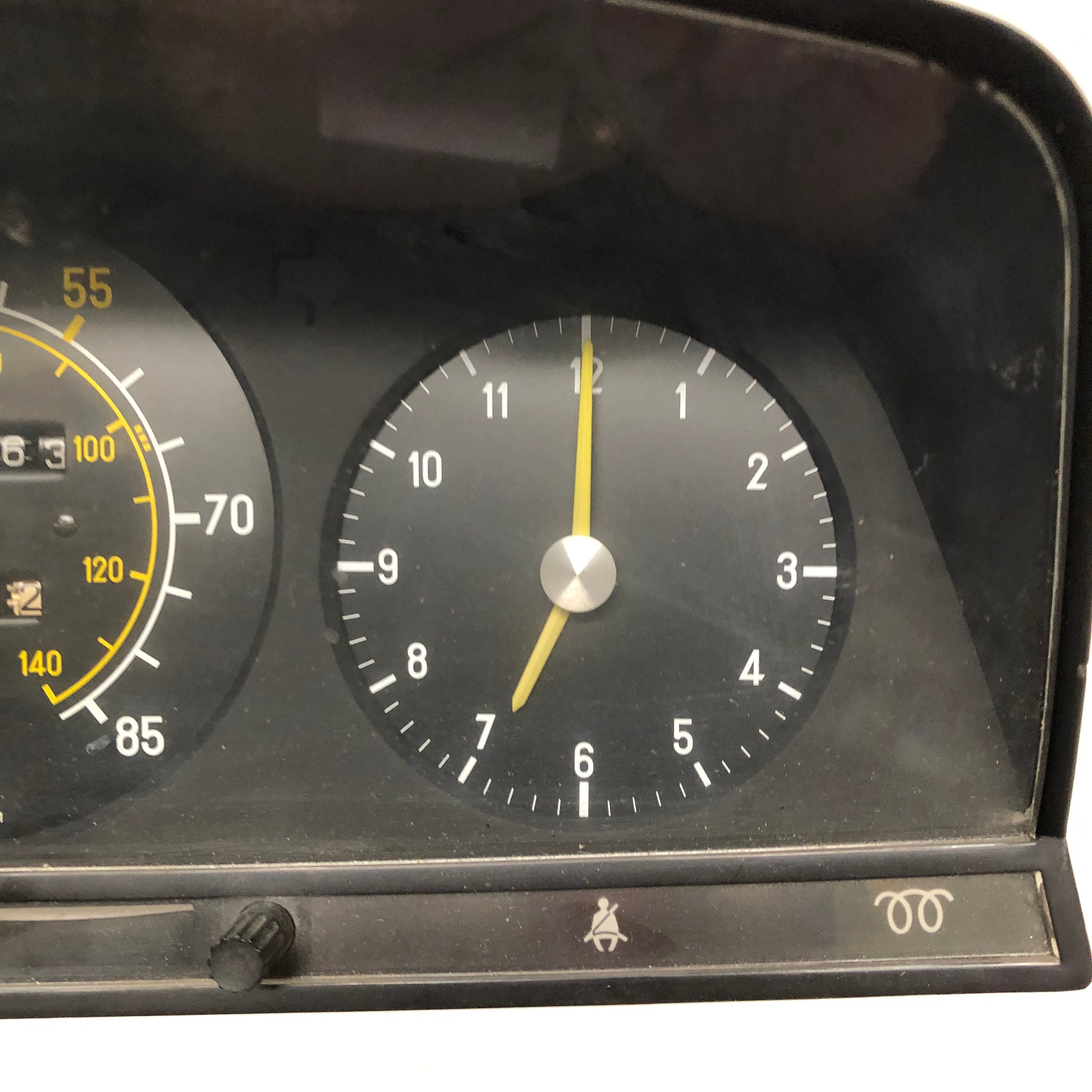 W123 240D Instrument Cluster, Speedometer, Clock, Fuel, Oil, Temp, 240D