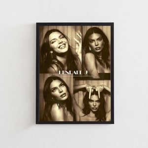 Téléchargement numérique de Kendall Jenner, affiche d&#39;art mural, affiche d&#39;art vintage