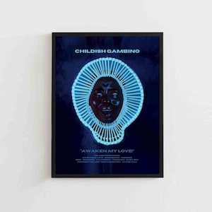 Pôster de download digital de Childish Gambino, "Desperte, meu amor!" Álbum, arte da parede da capa do álbum do artista musical