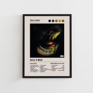 Tory Lanez Digital Download Poster, Sorry 4 What Album, Music Artist Album Cover Wall Art