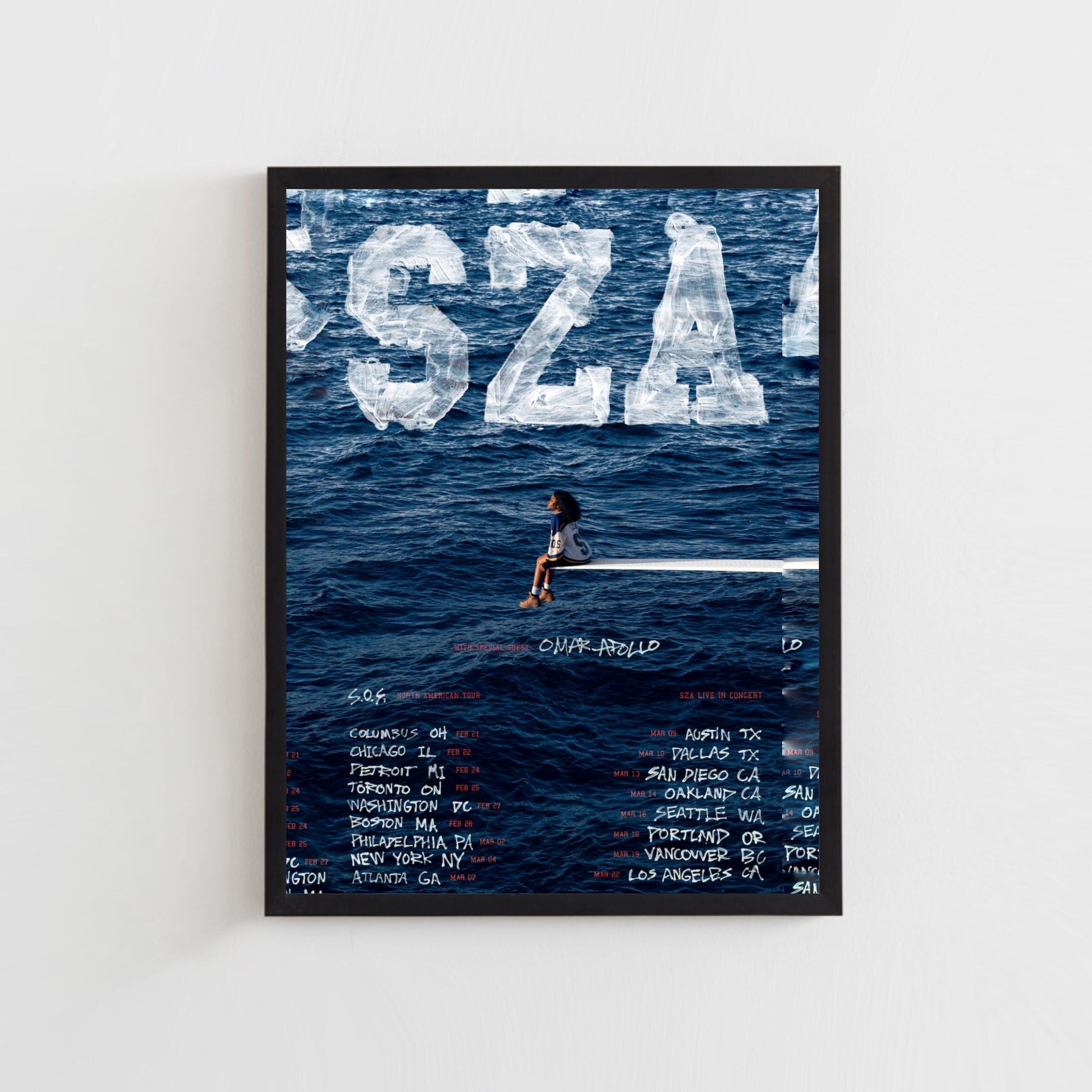 SZA SOS Album Cover Poster Gift for Fans - Happy Place for Music Lovers