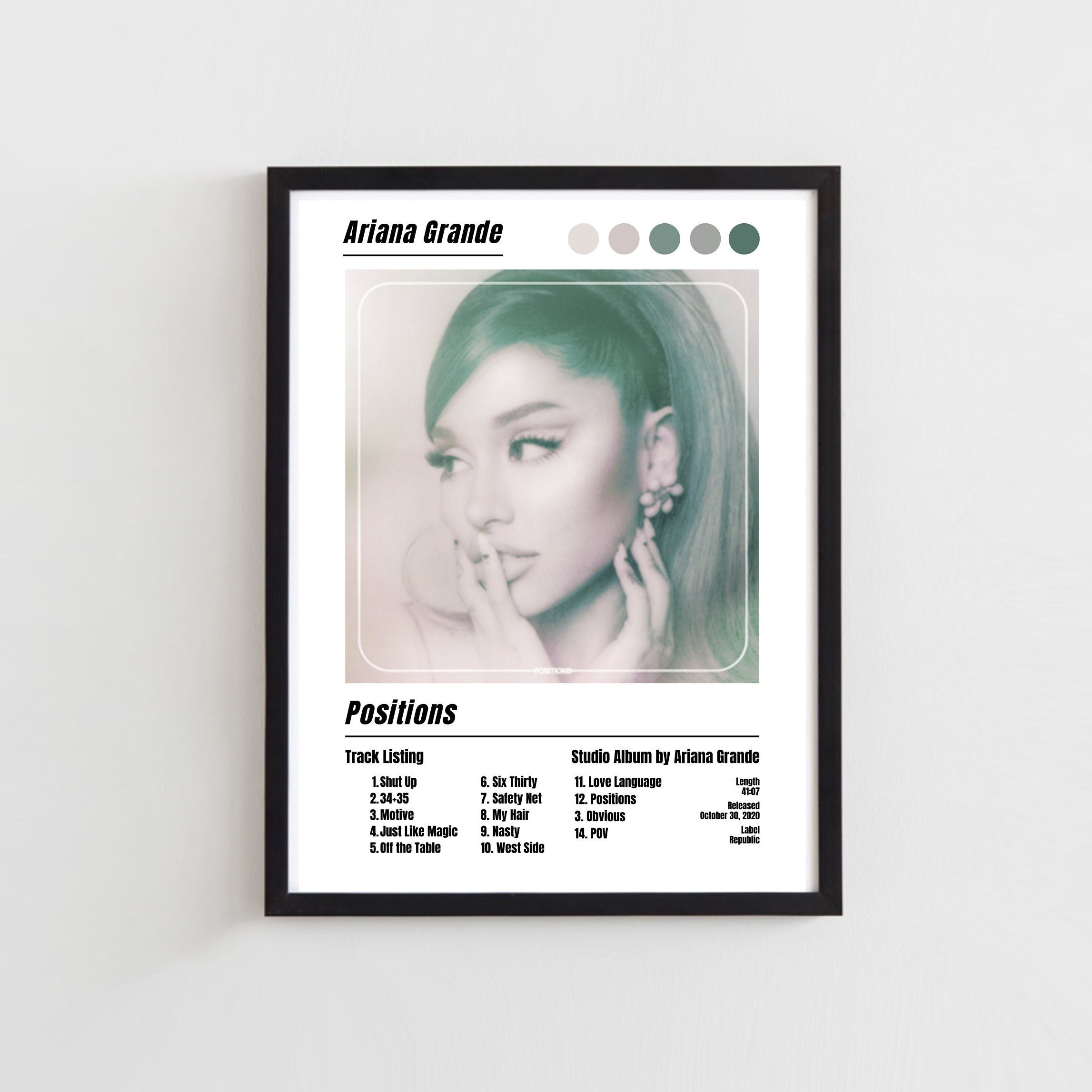 Ariana Grande Positions Inspired Vintage Style Movie Poster 