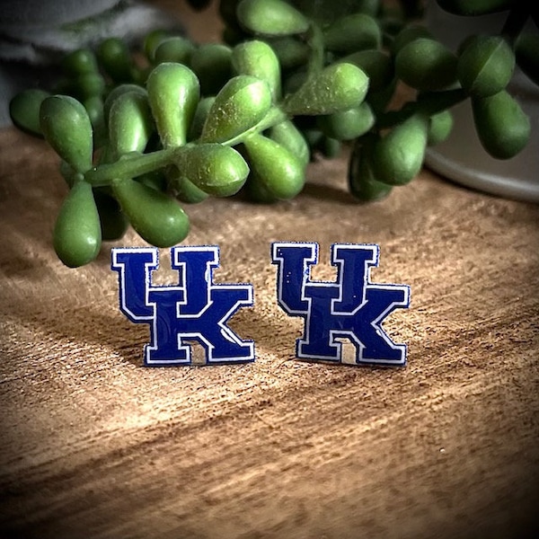 Wildcat Earrings, Kentucky Studs, UK jewelry, Custom Game Day Jewelry, UK, University of Kentucky, Kentucky Wildcats, Wildcat Mascot