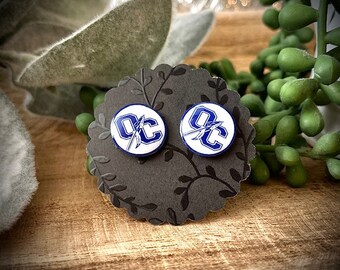Warrior Earrings, Oconee Studs, OCHS jewelry, Custom Game Day Jewelry, OCHS, Oconee High School, Warrior Earrings, Warrior Mascot