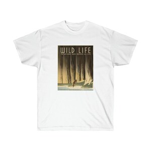 Camiseta de vida silvestre – Camiseta con póster vintage de parques nacionales – Camiseta de naturaleza estilo guardabosques – Regalo con gráfico forestal retro