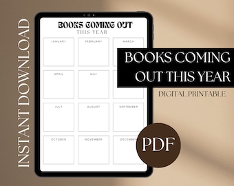 Seguimiento de lanzamientos de libros // Libros que saldrán este año, lanzamiento de libros nuevos, plantilla para amantes de los libros, seguimiento de lanzamientos de libros, lista de libros para comprar