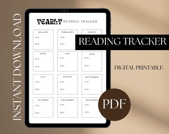 Seguimiento anual de objetivos de lectura/seguimiento de desafíos de lectura, establecimiento de objetivos de libros, registro de lectura de libros, descripción general de lectura anual