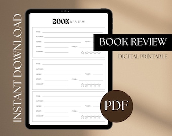 Reseñas de libros // Reseña de libros de Goodnotes, Revisión de lectura digital, Plantilla de reseña de libros, Diario de reseñas de libros, Rastreador de reseñas de libros, Calificaciones de libros