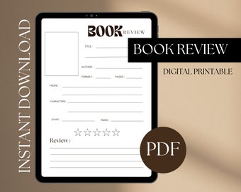 Reseñas de libros // Goodnotes Bookish Journal, Lectura digital, Plantilla de reseña de libros, Diario y rastreador de reseñas de libros, Calificaciones de libros