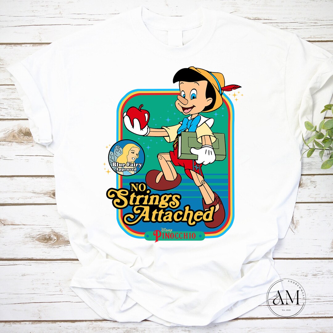 No Strings Attached Pinocchio Vintage Tshirt Pinocchio Etsy