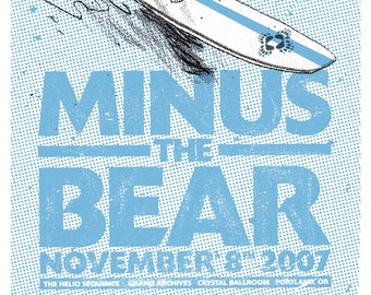 Minus The Bear November 2007 Limited Edition Gig Poster by Powerhouse Factories