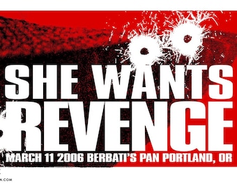 She Wants Revenge Póster del concierto de edición limitada de marzo de 2006 de Powerhouse Factories