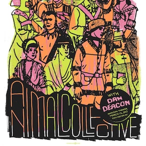 Afiche de edición limitada del concierto de marzo de 2013 de Animal Collective, elaborado por Powerhouse Factories