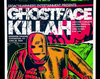 Ghostface Killah June 2024 Limited Edition Gig Poster by Powerhouse Factories