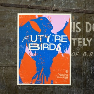 Future Birds - Póster de edición limitada del concierto del festival High Ball de octubre de 2023 de Powerhouse Factories