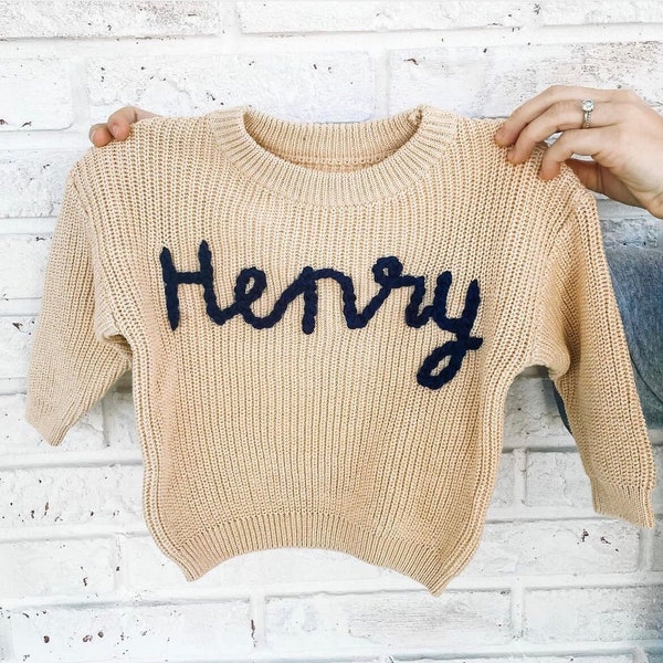 Personalized Hand Embroidered Sweater