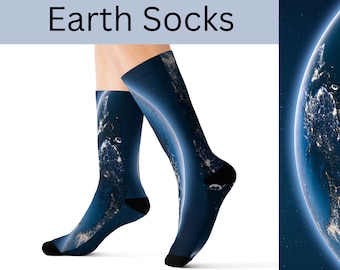 Earth Socks | Astronomy Socks | Planet Socks