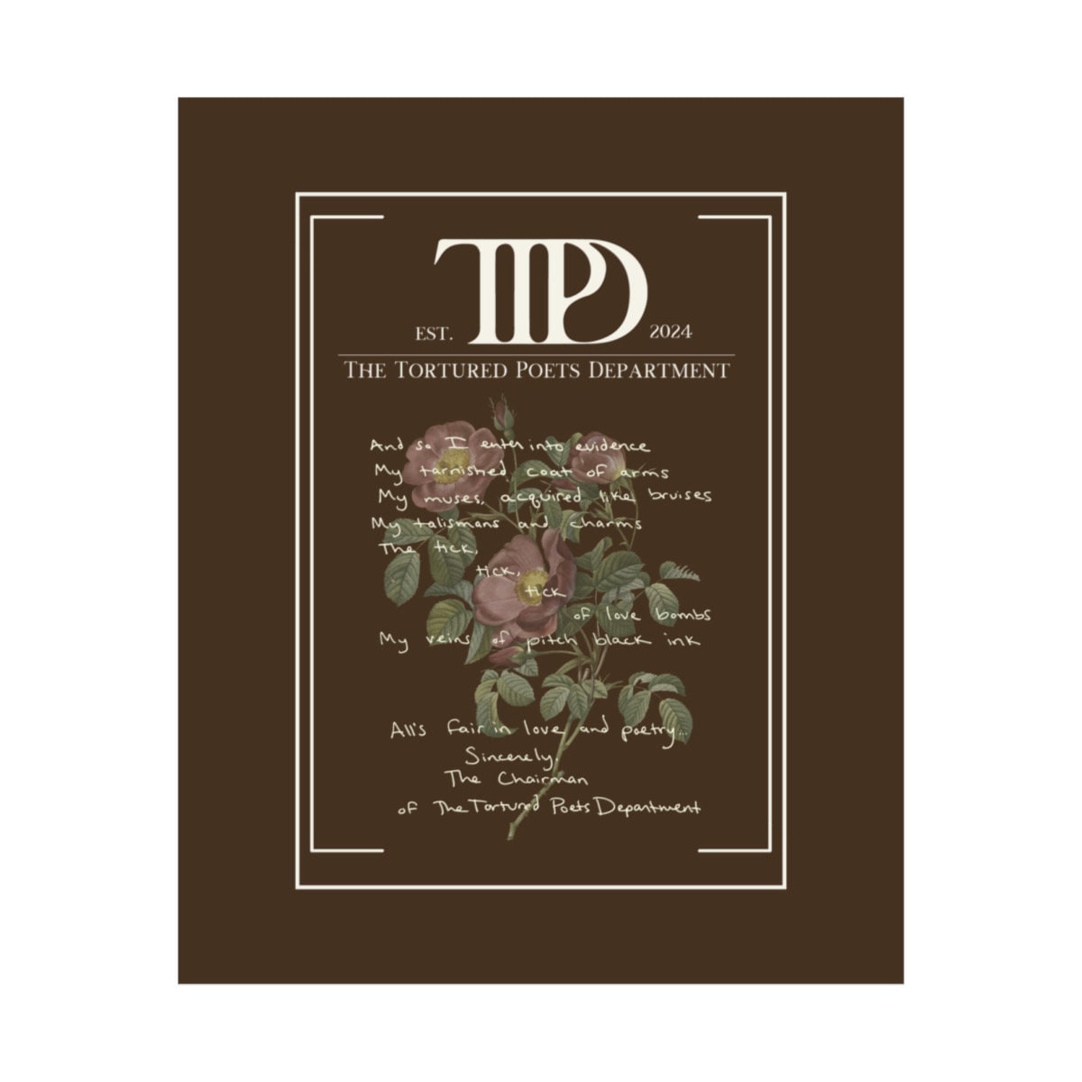 Discover The Tortured Poets Department Poster, TTPD Poster, Taylor New Album Poster