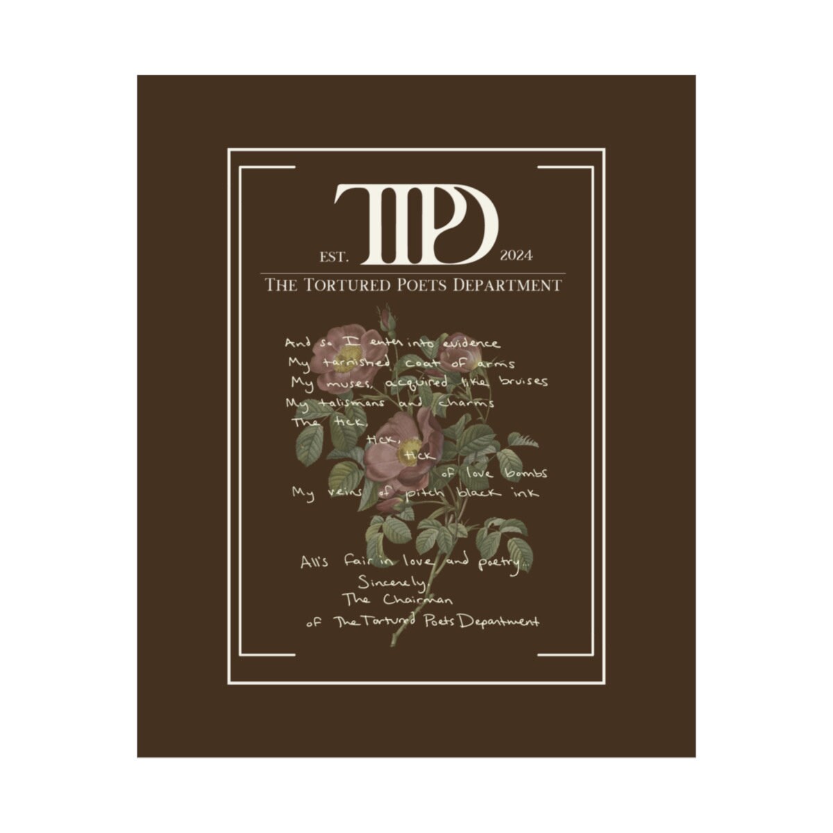 Discover The Tortured Poets Department Poster, TTPD Poster, Taylor New Album Poster