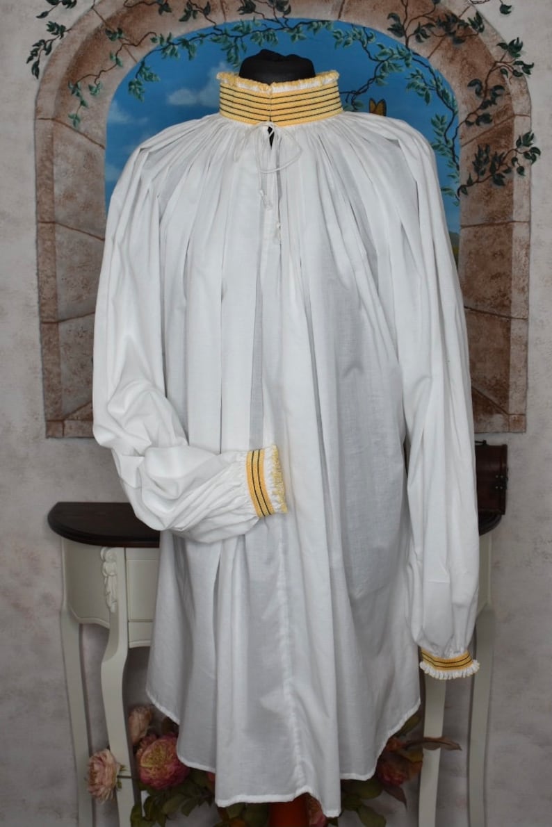 Chemise, Hemd, historisch, Herren, 16. Jahrhundert, Renaissance, Mittelalter, Bild 2